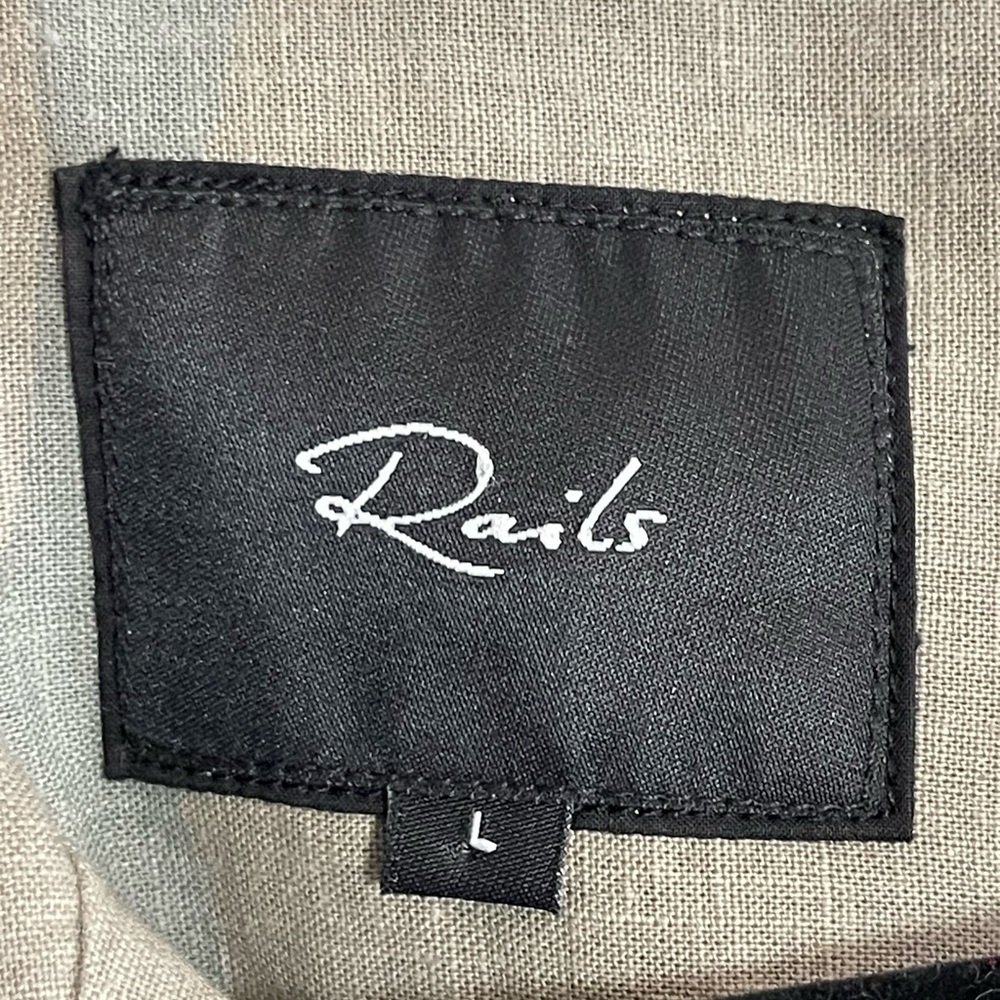 Rails Womens Agnes Patch Button Down Linen Shacke… - image 4